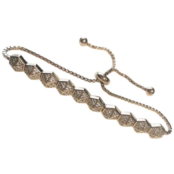 Banana Republic Adjustable Drawstring Bracelet Gold color - Picture 1 of 4